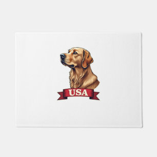 Vintage USA Golden Retriever Engraving Shirt Doormat