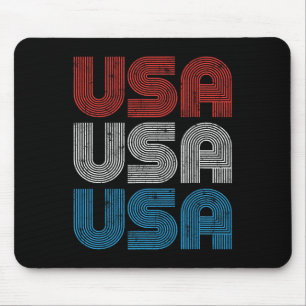 Vintage Usa Independence Day 4th Of July Patriotic Mouse Mat