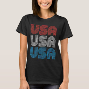 Vintage Usa Independence Day 4th Of July Patriotic T-Shirt
