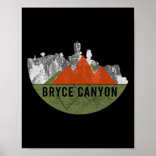 Vintage Usa Mountain Hiking - Bryce Canyon Nationa Poster