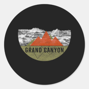 Vintage USA Mountain Hiking Grand Canyon National Classic Round Sticker