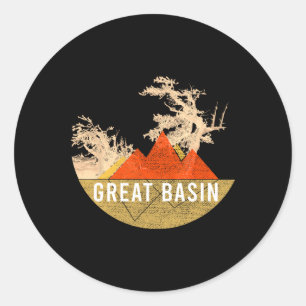Vintage Usa Mountain Hiking - Great Basin National Classic Round Sticker