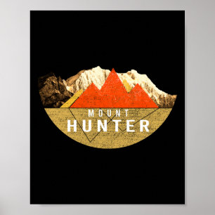 Vintage Usa Mountain Hiking - Mount Hunter Poster