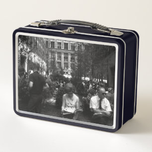 Vintage USA New York Rockefeller Centre Metal Lunch Box