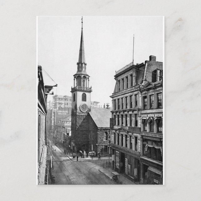 Vintage USA, Old South Meeting House, Boston Postcard (Front)