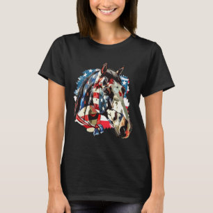 Vintage Usa Patriotic American Flag 4th Of July Ho T-Shirt