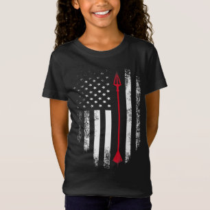 Vintage USA Red White - Archery Arrow American Fla T-Shirt