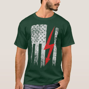 Vintage USA Red White - Electrician American Tee