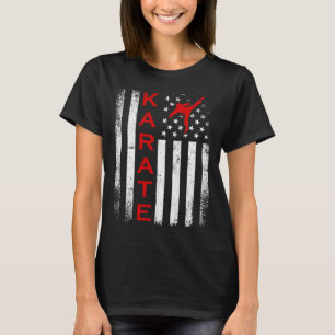 Vintage USA Red White Karate American USA Flag MMA T-Shirt