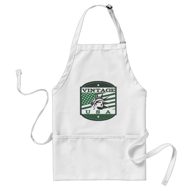 Vintage USA Retro Badge Standard Apron (Front)