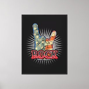 Vintage USA Rock - Band Concert Poster 70s 80s Canvas Print