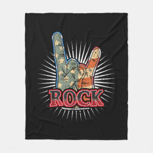 Vintage USA Rock - Band Concert Poster 70s 80s Fleece Blanket