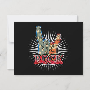 Vintage USA Rock - Band Concert Poster 70s 80s Holiday Card