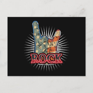 Vintage USA Rock - Band Concert Poster 70s 80s Holiday Postcard