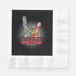 Vintage USA Rock - Band Concert Poster 70s 80s Napkin