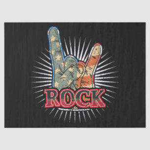 Vintage USA Rock - Band Concert Poster 70s 80s Tissue Paper