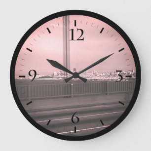 Vintage USA San Francisco Golden Gate Bridge Case- Large Clock