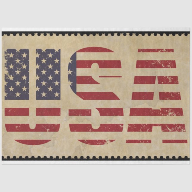 vintage usa tissue paper (Front)