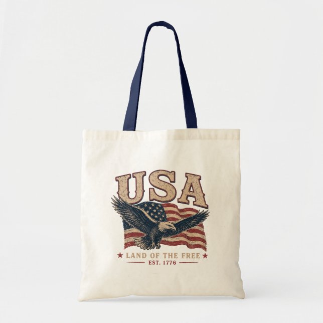 Vintage USA Tote Bag (Front)
