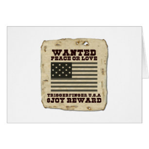 Vintage USA Wanted: Wanted: Peace or Love Design