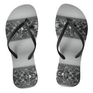Vintage USA Washington city overview Flip Flops