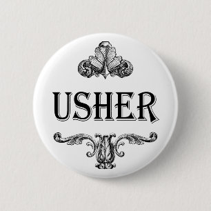 Vintage Usher Customisable Button