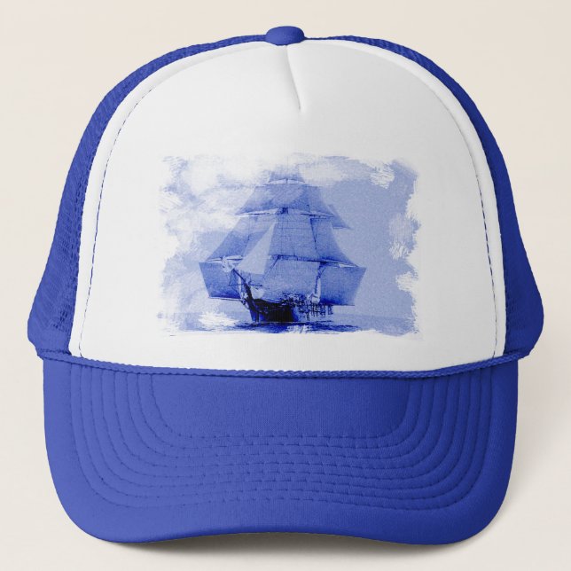 Vintage  USS Monongahela Sailing Ship Cap (Front)