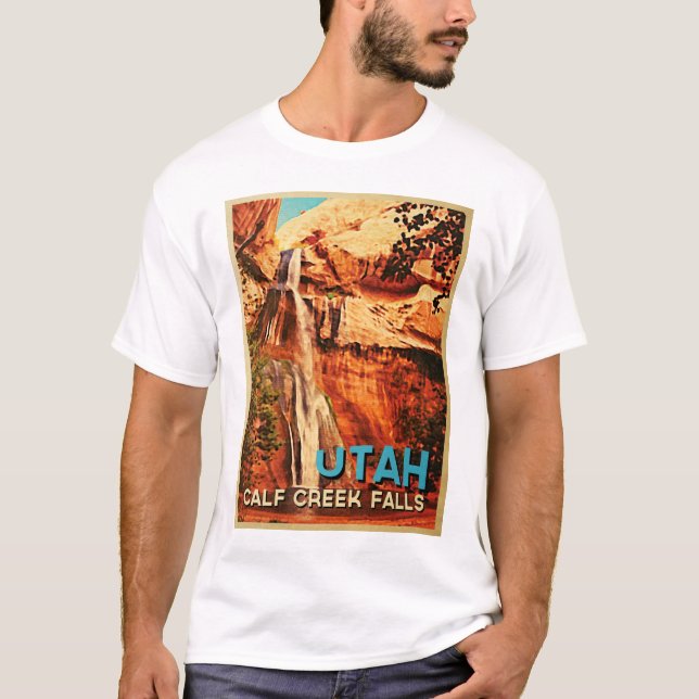 Vintage Utah Calf Creek Falls T-Shirt (Front)