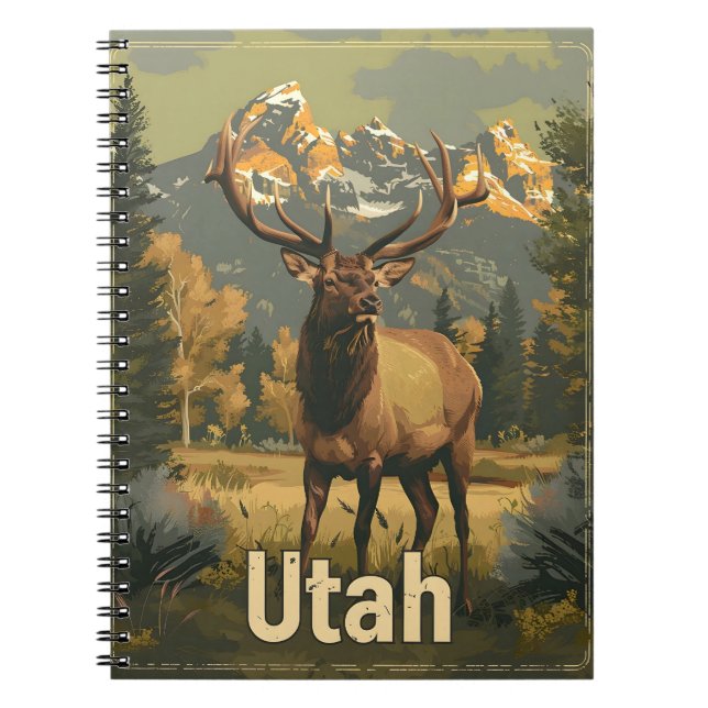 Vintage Utah Elk Notebook (Front)