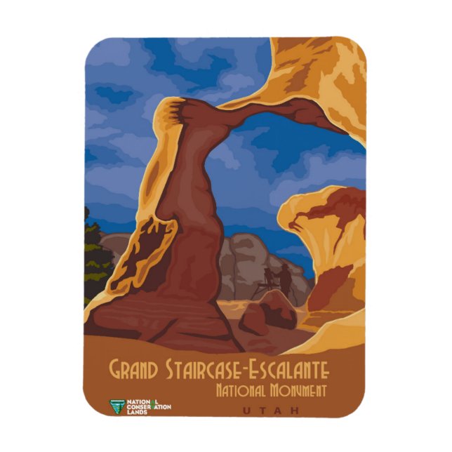Vintage Utah Grand Staircase Magnet (Vertical)
