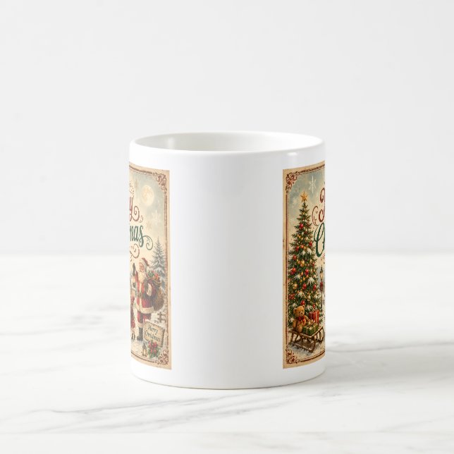 vintage v children christmas mug  (Center)