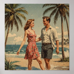 Vintage vacation poster