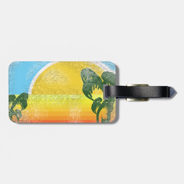 Vintage Vacation Travel Tag (Back Horizontal)