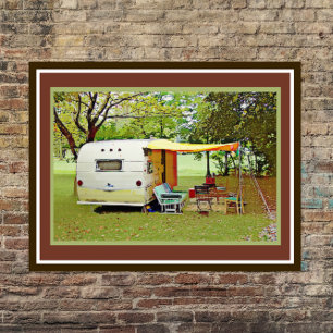 Vintage Vacation Travel Trailer Poster