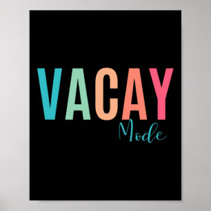 Vintage Vacay Mode For Camping Family Vacations In Poster