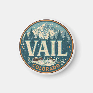 vintage Vail colorado outdoor summer souvenirs Magnet