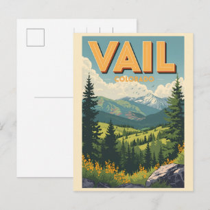 vintage Vail colorado outdoor summer souvenirs Postcard