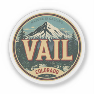 vintage Vail colorado outdoor winter snow ski 