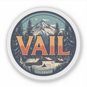 vintage Vail colorado outdoor winter snow ski 