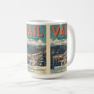 vintage Vail colorado outdoor winter snow ski Coffee Mug