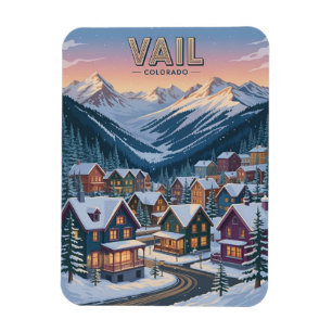vintage Vail colorado outdoor winter snow ski  Magnet