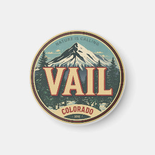 vintage Vail colorado outdoor winter snow ski  Magnet