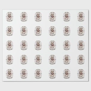 Vintage Valentine Bulldog XOXO Shirt Design_1 Wrapping Paper