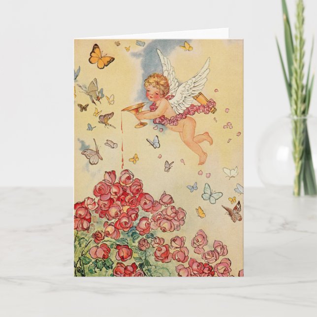 Vintage Valentine by Milo Winter Holiday Card (Front)