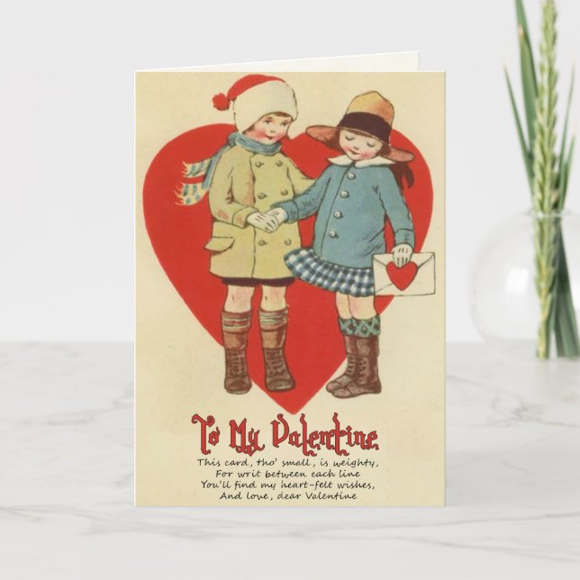 Vintage Valentine Card for Kids (Front)