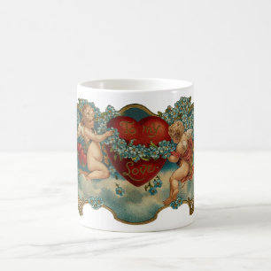 Vintage Valentine Cherubs Coffee Mug
