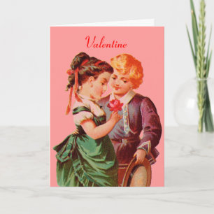 Vintage Valentine Couple Greeting Card