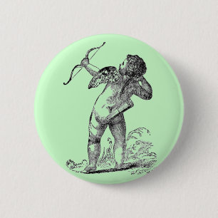 Vintage Valentine Cupid 6 Cm Round Badge