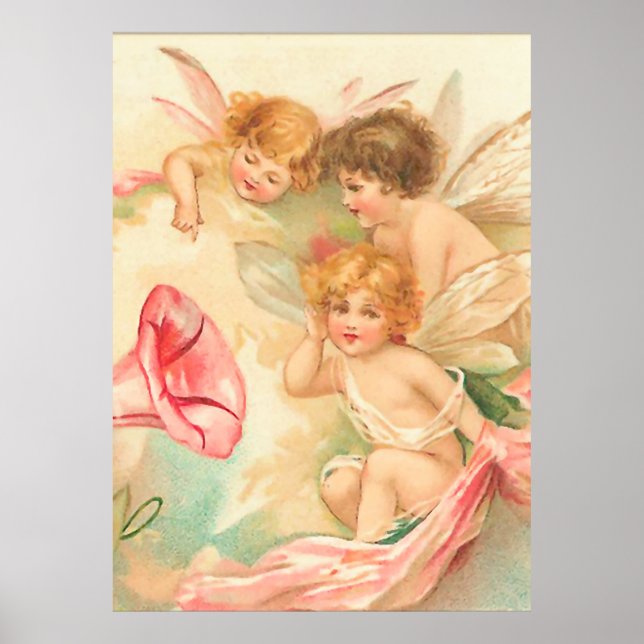 Vintage valentine cupid angel 1 poster (Front)
