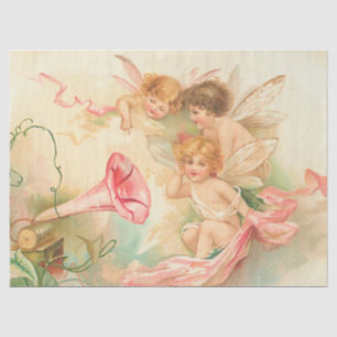 Vintage valentine cupid angel 1 tissue paper